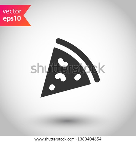 Pizza vector icon. Sliced Pizza sign. Pizza icon symbol