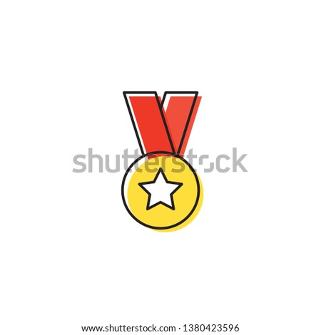 Award Badge vector icon illustration design isolated on white