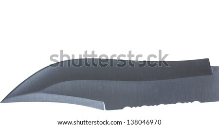 Knife blade on a white background