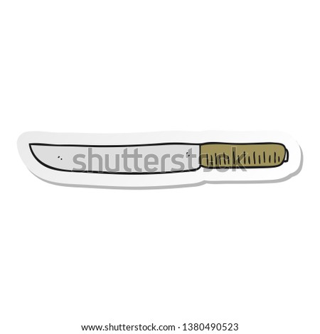 sticker of a cartoon butter knife