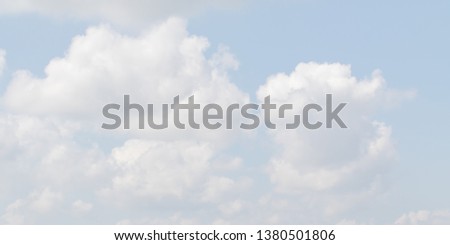 White clouds in the blue sky, daytime blue sky background.