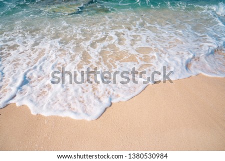 beautiful ocean wave on sandy beach, use for background 
