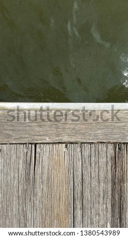 water with wood planks 
