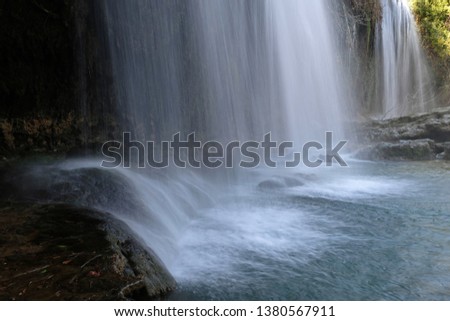 long exposure of antalya duden waterfall