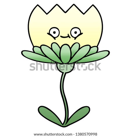 gradient shaded cartoon of a flower