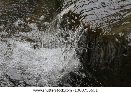 Small stream waterfall in nature