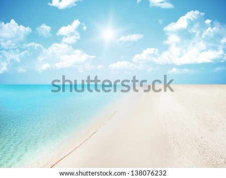 sand and Caribbean sea