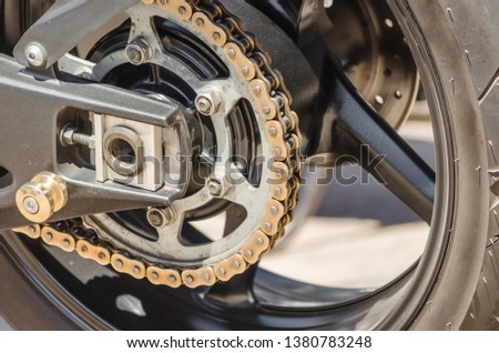 motorcycle wheel  deteil close up