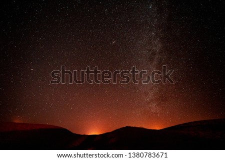 Starry night at Sahara Desert, Morocco