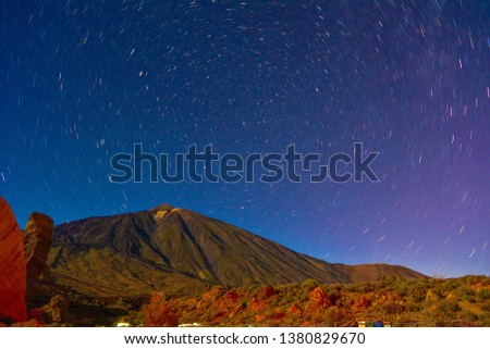 Star trails in Tenerife, Spain