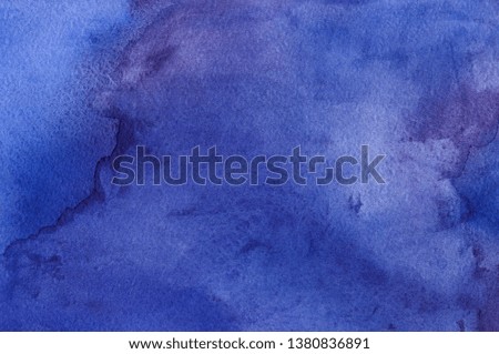 Abstract Dark Blue Watercolor Background