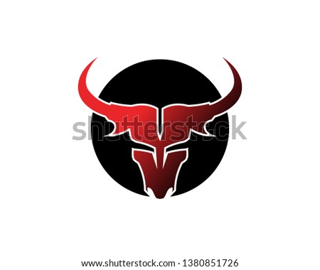 Bull horn logo and symbols template icons app
