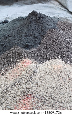 Pile of plant chemical fertilizer