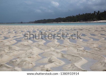 White sand beach of Zanzibar. Zanzibar is a tourist destination. Famous for untouched beaches.