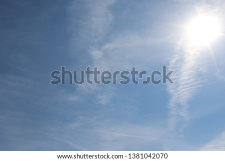 Sunny Cloud Shapes in Spring