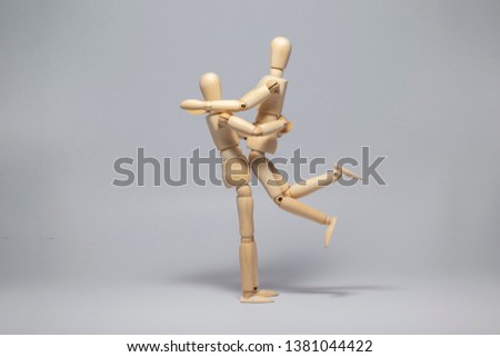 Wooden dummy - proposal (isolated on white background)