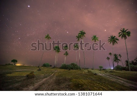 Abstract background of celestial stars, blurred wallpaper of the Milky Way at night, is a natural beauty. Seen during the time of the season 