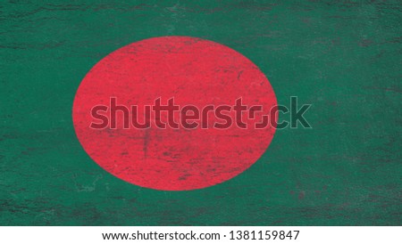 Bangladesh national flag grunge background 