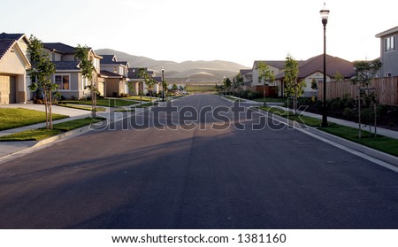 suburban california street.