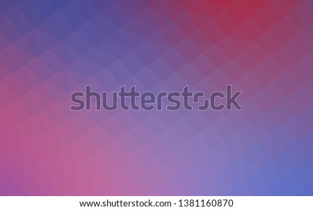 Light Blue, Red vector triangle mosaic texture. Modern geometrical abstract illustration with gradient. Polygonal design for your web site.