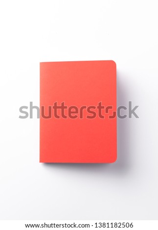 red book or red note on isolated white background