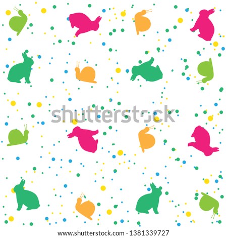 vector cute animal with dot for background