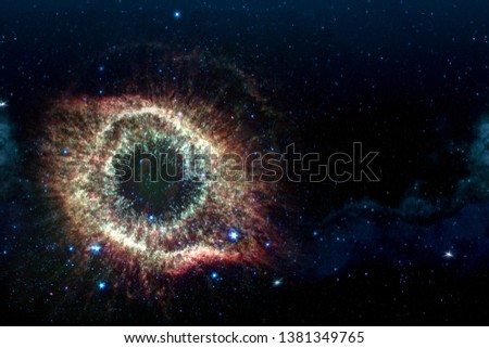 Picture of star nebula in space. Elements of this image furnished by NASA.