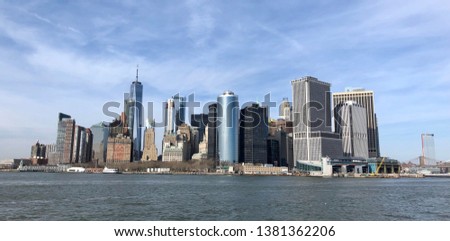 Manhattan Downtown with water image