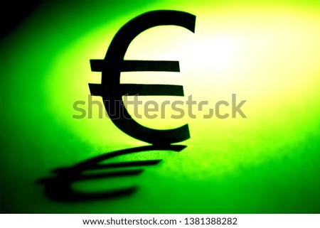 Symbol of euro money. Money concept. Selective focus.