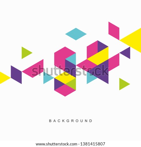 Color abstract geometric technological background.