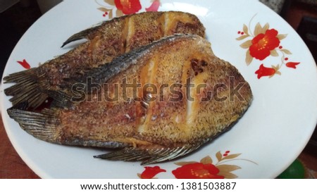 Fried fish with local food