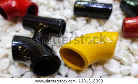 Pipe materials used in industrial area.