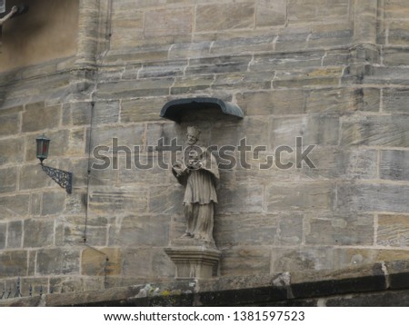 Architectural decoration of buildings in Bamberg, Germany