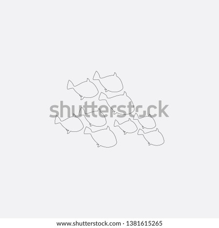 fish icon sign signifier vector