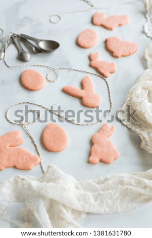 Pink Easter Shaped Sugar Cookies
