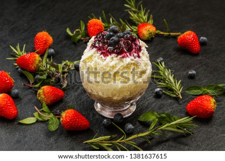 Shaved ice that Asian fruit