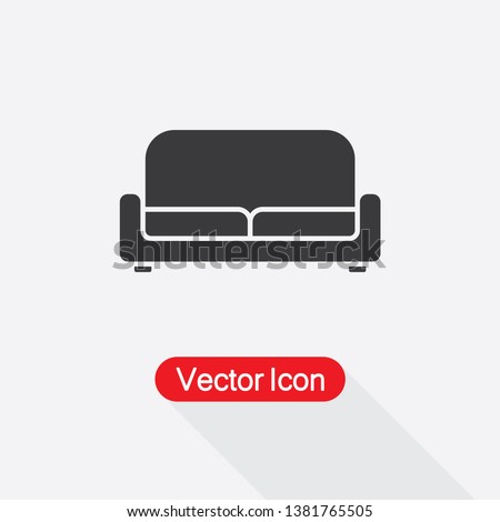 Sofa Icon Vector Illustration In Flat Style Eps10
