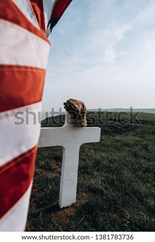 military grave on a cliff