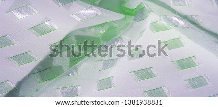 texture, background, pattern, postcard, silk fabric with metal square platinum inserts, edged with an emerald line, aquamarine pastel colors, this is exactly what you need for your projects