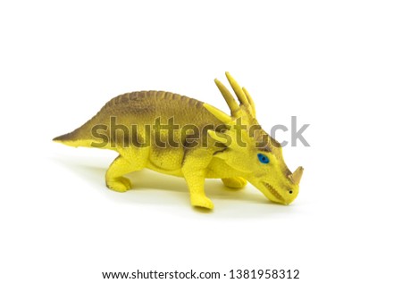 Styracosaurus dinosaurs toy isolated on white background