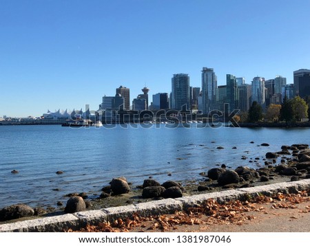 Vancouver skyline from Stanley Park, Canada