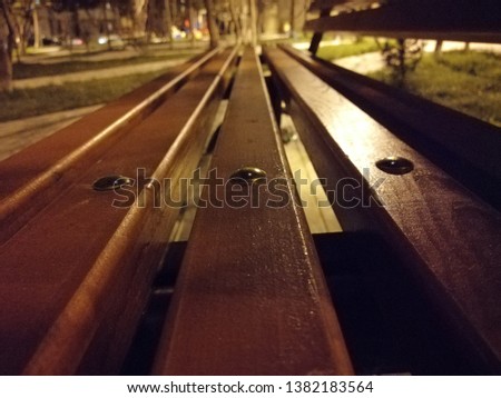 Baku, Azerbaijan. Lonely bench is waiting for people...