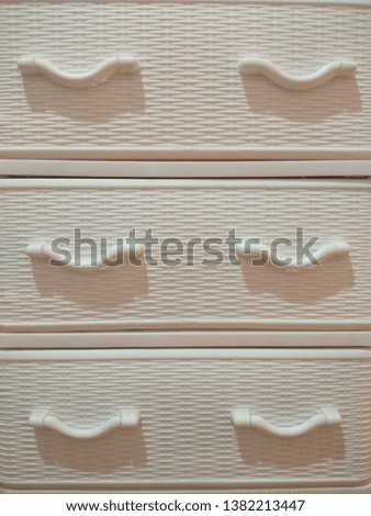 3-layer white plastic drawer cabinet