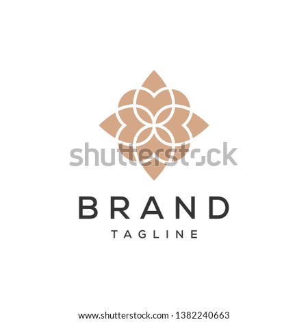 decorative flower concept logo design