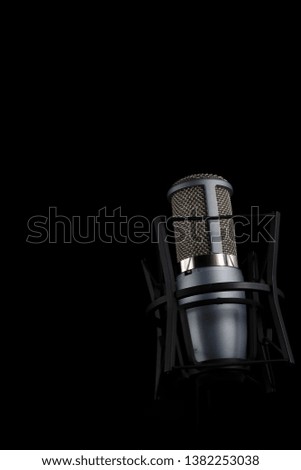 microphone isolated on black background 
(Mic, condencer Mic, Voice Mic, Instrument Mic, Studio Mics, Microphones, condencer Microphone, Voice Microphone, Instrument Microphone, Studio Microphones)