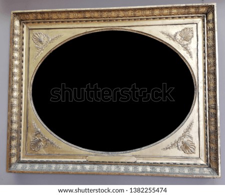 Luxurious empty gold painting  frame