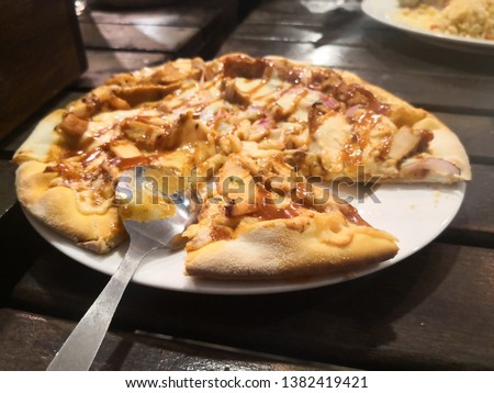 delicious pizza on a plate