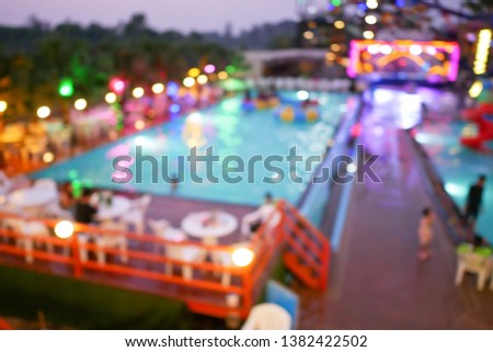 blur focus of Amusement Parks & Water Parks