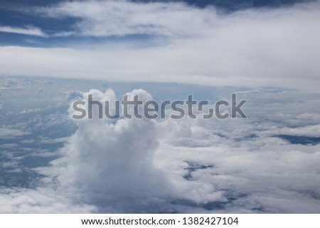 White Could blue sky pattern background 