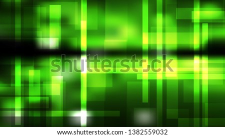 Abstract Green and Black Lines Stripes and Shapes Background Vector Image